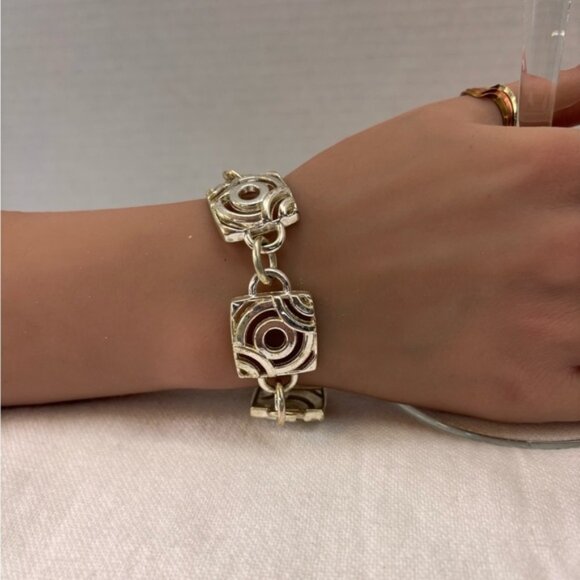 Jewelry - Liz Claiborne Silver Cuff Bracelet with Openwork Design